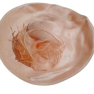 Bellissima Women’s Pink Derby Dress Hat, OS, Polypropylene, Needs Reshaping, NWT